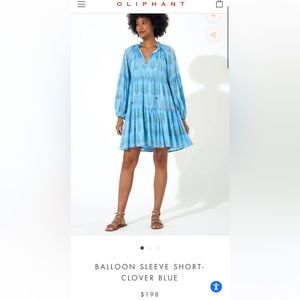 Oliphant Size small like new BALLOON SLEEVE SHORT- CLOVER BLUE
$198